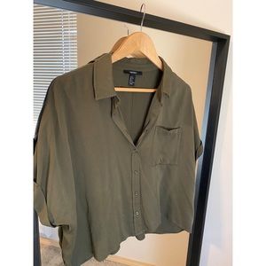 Olive Forever 21 Blouse